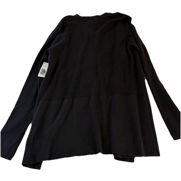 NWT Croft & Barrow Black Women’s Open Front Cardigan Sweater Size Medium Career - Picture 6 of 11